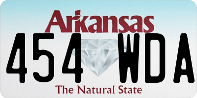 AR license plate 454WDA