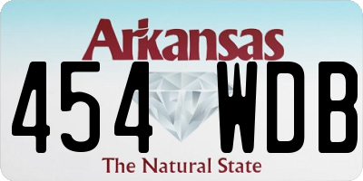 AR license plate 454WDB