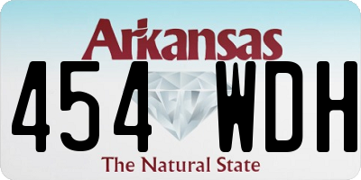 AR license plate 454WDH