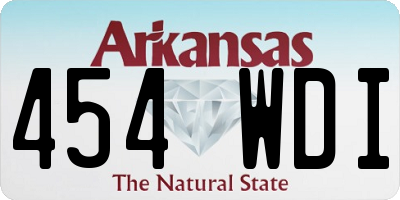 AR license plate 454WDI