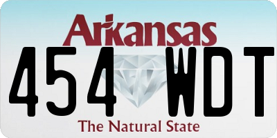AR license plate 454WDT