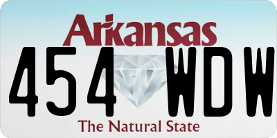 AR license plate 454WDW