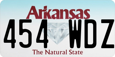 AR license plate 454WDZ
