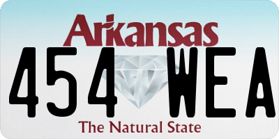 AR license plate 454WEA