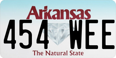 AR license plate 454WEE