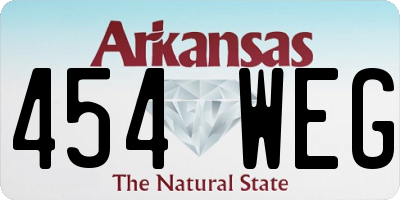 AR license plate 454WEG