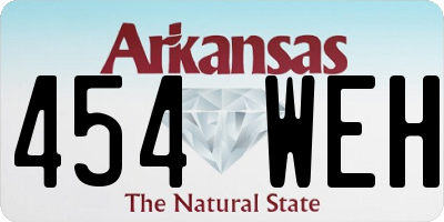 AR license plate 454WEH