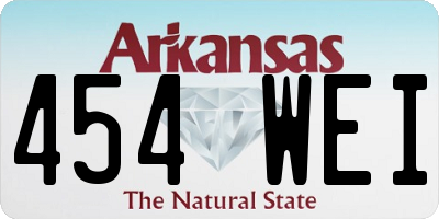 AR license plate 454WEI