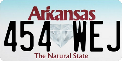 AR license plate 454WEJ