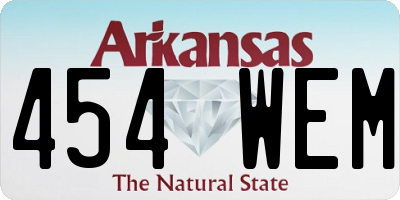 AR license plate 454WEM