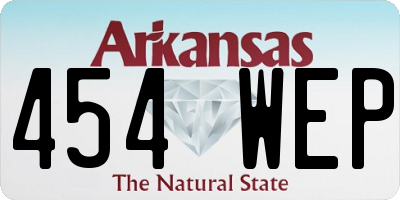 AR license plate 454WEP