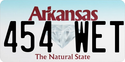 AR license plate 454WET