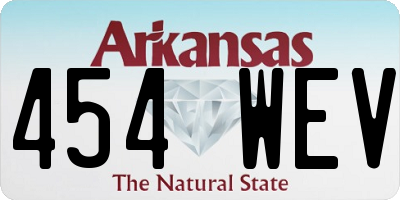 AR license plate 454WEV
