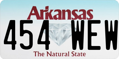 AR license plate 454WEW