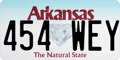 AR license plate 454WEY