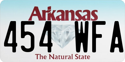 AR license plate 454WFA