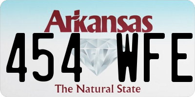 AR license plate 454WFE