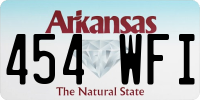 AR license plate 454WFI
