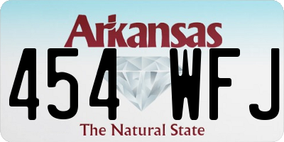 AR license plate 454WFJ