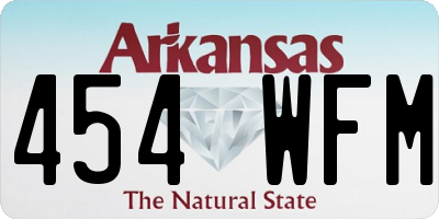 AR license plate 454WFM