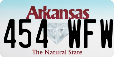 AR license plate 454WFW