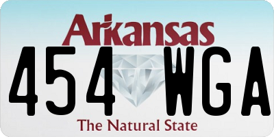 AR license plate 454WGA