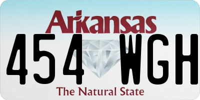 AR license plate 454WGH