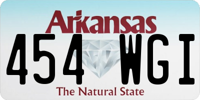 AR license plate 454WGI