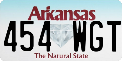 AR license plate 454WGT