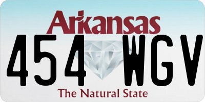 AR license plate 454WGV
