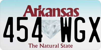AR license plate 454WGX