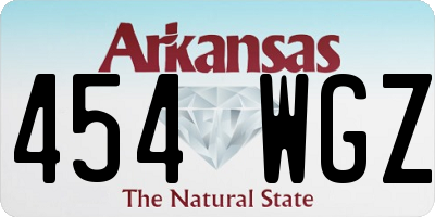 AR license plate 454WGZ
