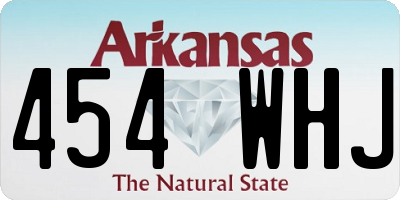 AR license plate 454WHJ