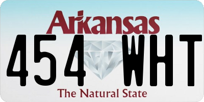 AR license plate 454WHT