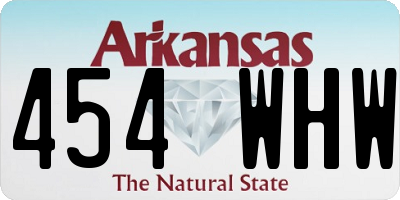 AR license plate 454WHW