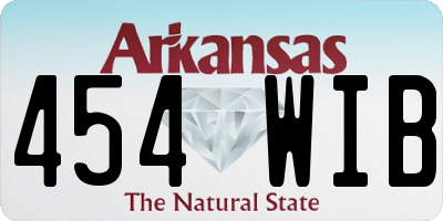 AR license plate 454WIB