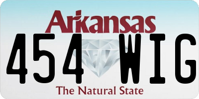AR license plate 454WIG