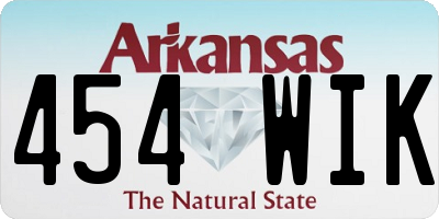 AR license plate 454WIK
