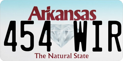 AR license plate 454WIR