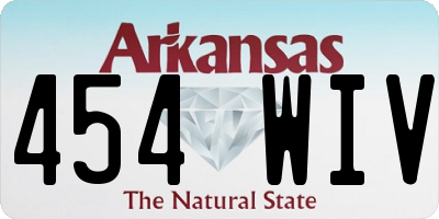AR license plate 454WIV