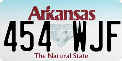 AR license plate 454WJF