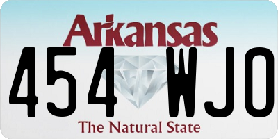 AR license plate 454WJO