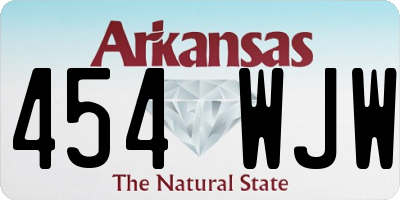 AR license plate 454WJW
