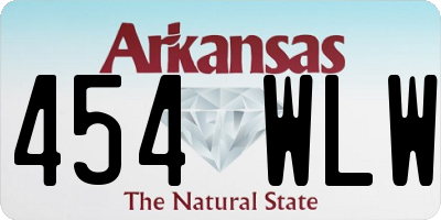 AR license plate 454WLW