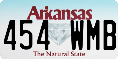 AR license plate 454WMB