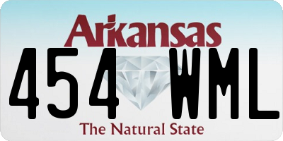 AR license plate 454WML