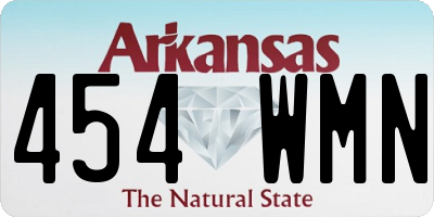 AR license plate 454WMN