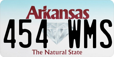 AR license plate 454WMS