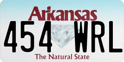 AR license plate 454WRL