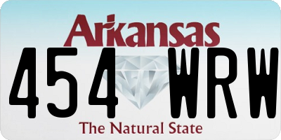AR license plate 454WRW